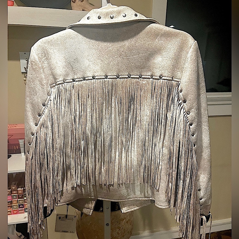 NWT Size 4 Desigual Ramones Westchester Fringe Jacket - Picture 16 of 16